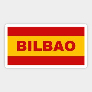 Bilbao City in Spanish Flag Colors Sticker